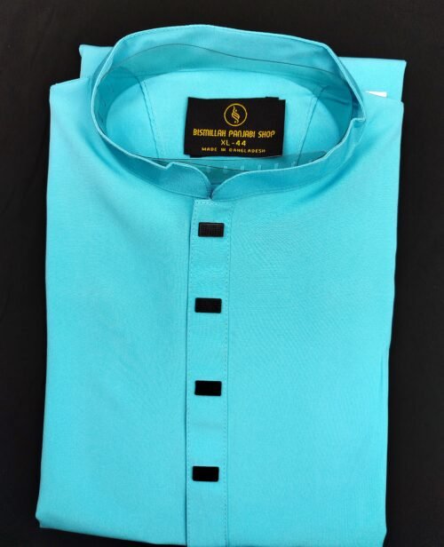 Sky Blue Premium Micro stitch Panjabi - Image 3