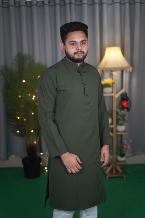 Olive Premium Panjabi – Rongeen - Image 2