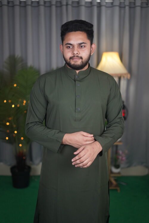 Olive Premium Panjabi – Rongeen - Image 1